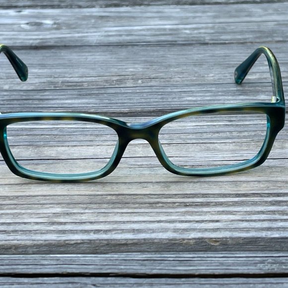 Coach New York Ladies Eyeglasses Frame BROOKLYN Blue Dark Tortoise/Teal 50[]16 - Picture 6 of 12